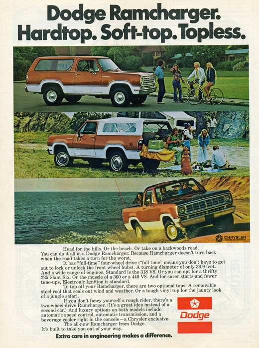 1975 Dodge Ramcharger Advertisement