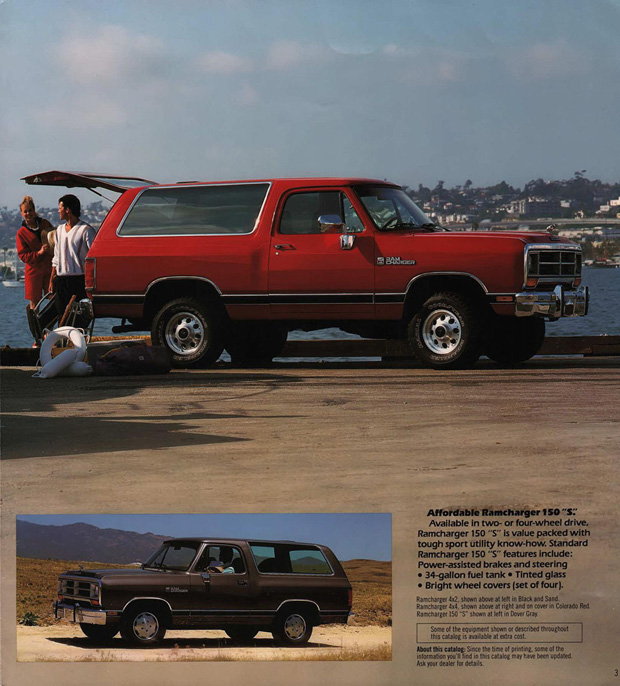 1990 Dodge Ramcharger Brochure: Page 3