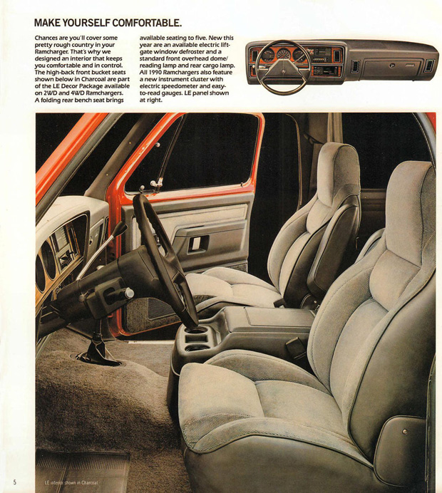 1990 Dodge Ramcharger Brochure: Page 5